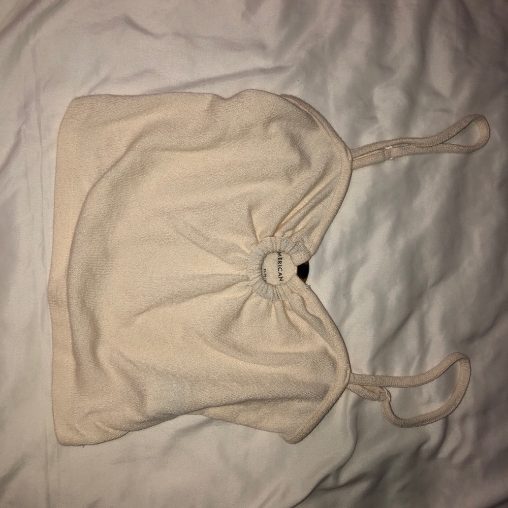 White american eagle crop top